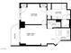 Detailed floor plan showcases layout including living spaces, bedroom, balcony, and bathroom at 135 E Harmon Ave # 2821, Las Vegas, NV 89109