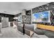 Kitchen with stainless steel appliances, an island, and geometric backsplash at 1805 Ivanhoe Way, Las Vegas, NV 89102