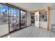 View from the interior patio room showing pool and indoor access and outdoor views at 1805 Ivanhoe Way, Las Vegas, NV 89102