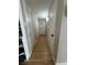 Hallway with wood-look flooring and hallway closet at 1908 Linden Ave, Las Vegas, NV 89101