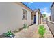 Attractive home exterior with brick pathway leading to a blue front door at 343 American Dipper St, Las Vegas, NV 89138