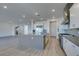 Bright, open kitchen featuring a large island, stainless steel appliances, and sleek, modern cabinetry at 522 Riley Ridge Ct, Henderson, NV 89012