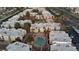 This aerial view highlights the large community pool in a well-maintained neighborhood at 6800 E Lake Mead Blvd # 1126, Las Vegas, NV 89156