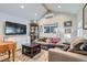 Inviting living room featuring comfortable seating and a large television at 6925 Donald Nelson Ave, Las Vegas, NV 89131