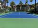 Well-maintained community tennis court surrounded by lush landscaping at 7123 S Durango Dr # 206, Las Vegas, NV 89113