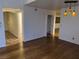 Cozy living room featuring hardwood floors, recessed lighting, and an open layout at 7509 Wheat Grass Ct, Las Vegas, NV 89129