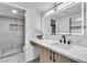 Modern bathroom showcasing a glass shower, bright vanity lighting, and contemporary finishes at 7685 Spanish Bay Dr, Las Vegas, NV 89113