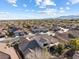 A panoramic aerial view captures this residential neighborhood's uniformity with its matching red-tiled roofs and desert landscaping at , Las Vegas, NV 89131