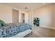Bright bedroom featuring neutral walls, carpet and stylish bed, creating a cozy retreat at 10026 Honey Rose Ave, Las Vegas, NV 89143