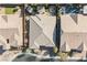 Aerial shot of a home's roof surrounded by neighboring houses, showcasing the property's location and neighborhood at 10507 Bryn Haven Ave, Las Vegas, NV 89135
