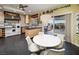 Eat-in kitchen with an island and stainless steel appliances at 1657 Hartley Ave, Henderson, NV 89052