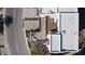 Aerial view of a modern house with a rooftop patio and outdoor lounge spaces at 438 Serenity Point Dr, Henderson, NV 89012