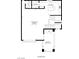 Second level floorplan showing living/dining area, kitchen, pantry, and balcony layout with dimensions at 438 Serenity Point Dr, Henderson, NV 89012