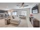 Open floor plan featuring a large sectional in the living room at 7232 N Decatur Blvd # 4, Las Vegas, NV 89131