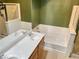 Modern bathroom with a soaking tub and separate shower stall at 8777 W Maule Ave # 2167, Las Vegas, NV 89148