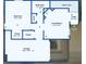 Detailed floor plan showcasing the layout of the first floor, including the garage, bedroom, and living room at 9017 Becoming Ct, Las Vegas, NV 89149