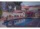 Backyard featuring an in-ground pool and spa at 9680 Granite Gorge Ct, Las Vegas, NV 89148