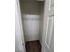 A view of the closet with a single wire shelf at 10134 Reflection Brook Ave, Las Vegas, NV 89148