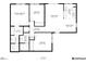 A floorplan displaying the layout, dimensions, and spatial relationships of rooms within the home at 1405 Vegas Valley Dr # 306, Las Vegas, NV 89169