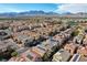Scenic aerial shot of a well-planned community against a mountain backdrop at 1908 Morro Vista Dr, Las Vegas, NV 89135