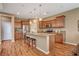 Spacious kitchen with granite countertops, stainless steel appliances, and a center island at 1908 Morro Vista Dr, Las Vegas, NV 89135