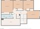Upstairs floor plan featuring four bedrooms, two bathrooms and a hallway at 2233 Marlboro Dr, Henderson, NV 89014