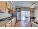 Cozy kitchen featuring tile flooring and casual dining area with natural lighting at 3212 Osage Ave, Las Vegas, NV 89101