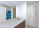 This bathroom has a single sink, great counter space, and stylish fixtures at 3732 Via Gennaro, Henderson, NV 89044