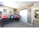 This bedroom is roomy and has a storage closet at 3732 Via Gennaro, Henderson, NV 89044