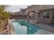 Backyard features a private pool surrounded by a brick fence at 4798 Luna Ridge Ct, Las Vegas, NV 89129