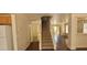 Open floor plan of the home highlighting the staircase, door frames, and hardwood floors at 5413 Bristol Bend Ct, Las Vegas, NV 89135