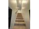 Carpeted stairway leading to a white door and a carpeted second floor at 5413 Bristol Bend Ct, Las Vegas, NV 89135