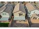 Overhead shot of this house, highlighting backyard with patio and privacy wall at 6221 Desert Orchid Way, Las Vegas, NV 89141