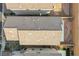 Roof view of a well-maintained home; view down to the patio in the backyard and nearby homes at 6221 Desert Orchid Way, Las Vegas, NV 89141