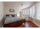 Bedroom with plantation shutters and wood floors at 8169 Pinnacle Peak Ave, Las Vegas, NV 89113