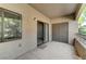 A covered patio featuring a large window with a view of the outdoor scenery at 8250 N Grand Canyon Dr # 2059, Las Vegas, NV 89166