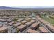 Gorgeous aerial view of the residential area and lush golf course at 1040 Via Panfilo Ave, Henderson, NV 89011