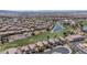 This aerial image shows a stunning golf course and water features at 1040 Via Panfilo Ave, Henderson, NV 89011