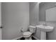 Powder bathroom with modern sink and fixtures at 1040 Via Panfilo Ave, Henderson, NV 89011