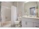 Well-maintained bathroom with a shower-tub combo and a large vanity at 1040 Via Panfilo Ave, Henderson, NV 89011