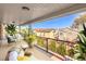 Covered balcony overlooking well-maintained landscaping and neighborhood at 1332 Cedar Berry Ct, Henderson, NV 89012