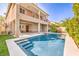 Backyard oasis featuring a private swimming pool and patio area at 1332 Cedar Berry Ct, Henderson, NV 89012