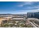 An aerial view of the property showcasing outdoor amenities and cityscape views at 145 E Harmon Ave # 2008, Las Vegas, NV 89109