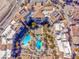 Luxury condo complex with resort-style pool and beautiful landscaping at 21 Via Visione # 201, Henderson, NV 89011