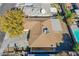 An aerial shot shows the backyard pool at 26 Jade Circle Cir, Las Vegas, NV 89106