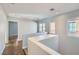 Hallway with hardwood flooring, and recessed lighting at 3558 Harbor Tides St, Las Vegas, NV 89147