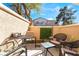 Private outdoor patio seating area perfect for relaxing and entertaining with a view at 502 Fragrant Orchard St, Henderson, NV 89015