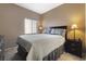 Relaxing bedroom with a large window and soft, cozy bedding at 6317 Beige Bluff St # 3, North Las Vegas, NV 89081