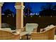 Cozy outdoor seating area with amazing views of the Las Vegas strip at night at 6689 Sparks Ave, Las Vegas, NV 89142