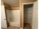 Bathroom featuring shower over tub with tile flooring at 8683 Bella Jewel Ave, Las Vegas, NV 89178